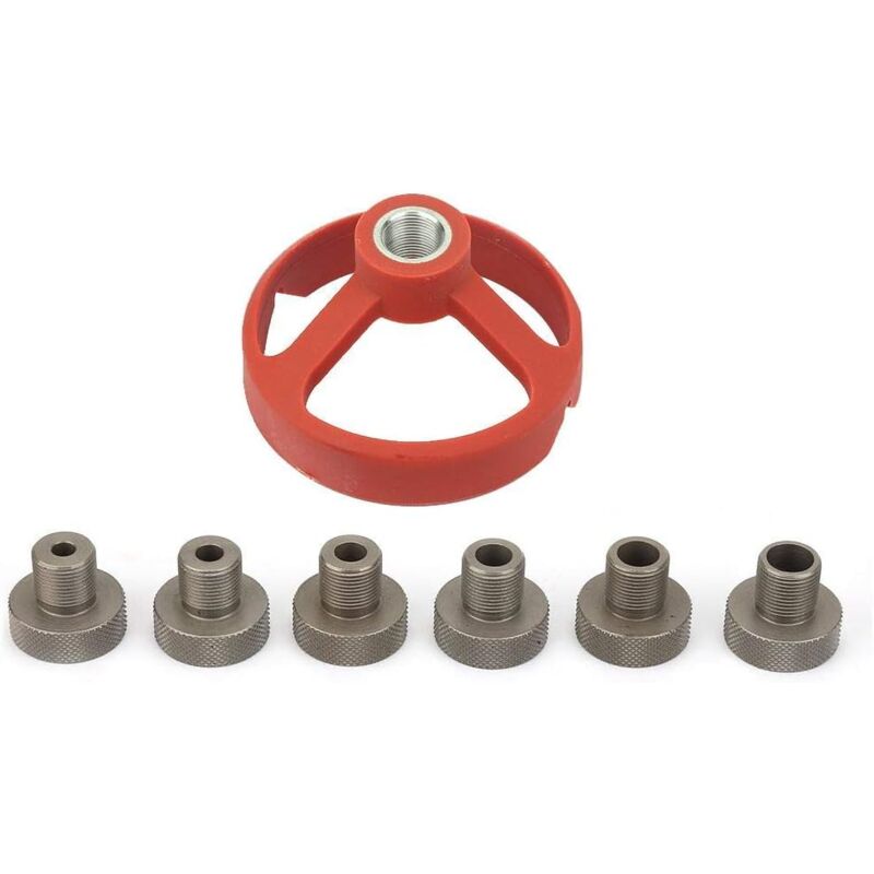 foto del prodotto gotrays guida per trapano a montaggio verticale per lavorazione del legno per fori dritti da 5 6 7 8 9 10 mm rosso 