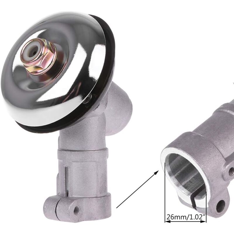 foto del prodotto gotrays ingranaggio angolare universale per decespugliatore, testa di ingranaggio rotonda a 9 denti per tagliabordi motosega