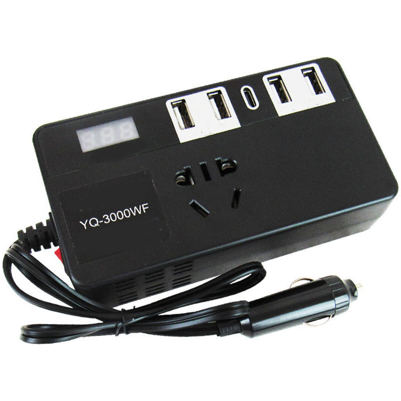 foto del prodotto gotrays inverter multifunzione per auto, convertitore booster da 12 v 24 v a 220 v, alimentatore universale per auto e furgoni