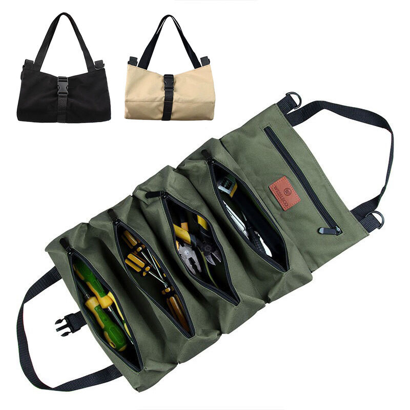 foto del prodotto gotrays kit di attrezzi in tessuto, borsa portautensili portatile per auto, borsa portautensili per elettricisti, kit di attrezzi per ferramenta,
