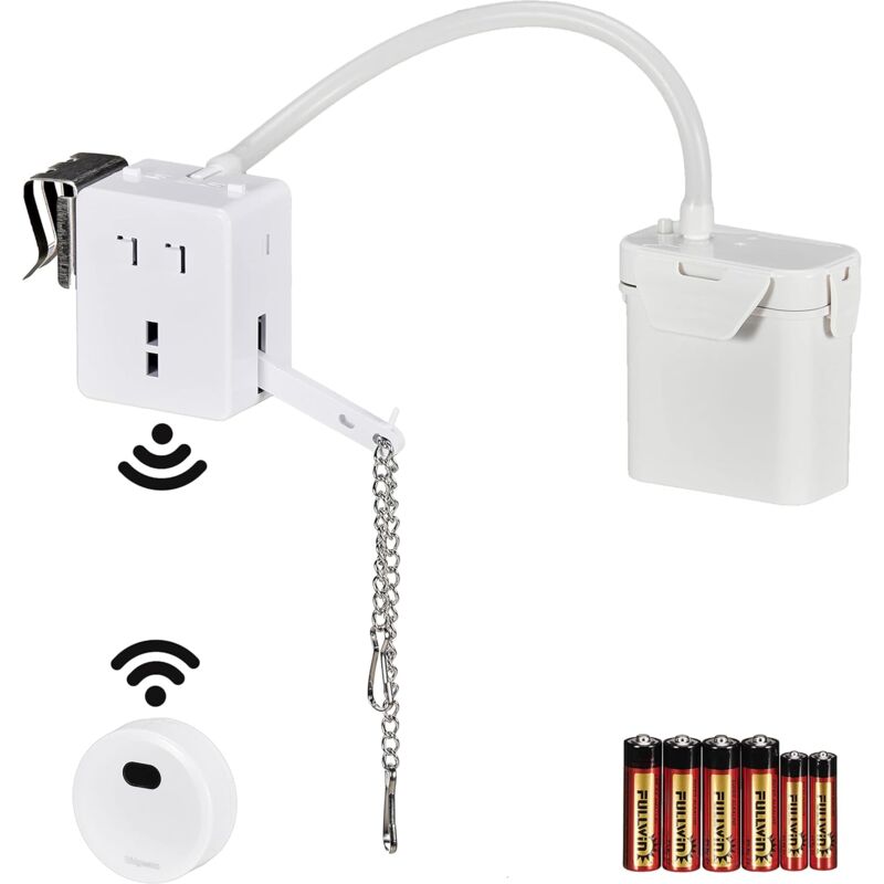foto del prodotto gotrays kit di scarico automatico per wc senza contatto con sensore da 20 , supporto per telecomando con sensore, adatto alla maggior parte dei wc,