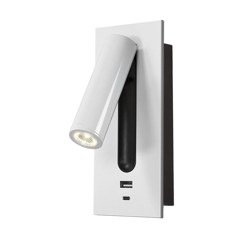 foto del prodotto gotrays lampada da lettura a led con interruttore nascosto, lampada da comodino da incasso tipo c, luce da lettura, girevole a 350 , pieghevole a