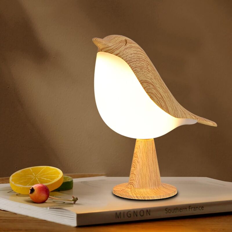 foto del prodotto gotrays lampada da tavolo a forma di uccello lampada da comodino per bambini luce ambientale lampada da scrivania a led con controllo touch