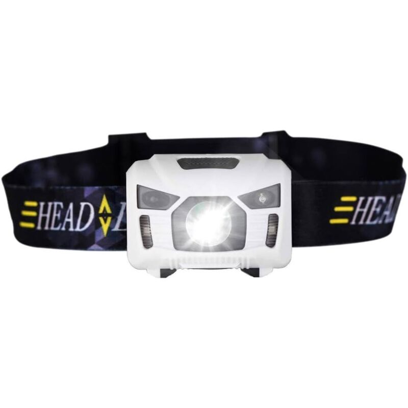 foto del prodotto gotrays lampada frontale ricaricabile a led da 5 w con sensore di movimento corporeo, mini lampada frontale ricaricabile, torcia da campeggio