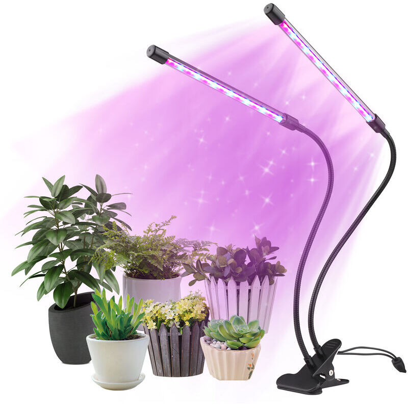 foto del prodotto gotrays lampada per la crescita delle piante da interno, 42 led, luce per la crescita delle piante, 10 livelli, dimmerabile, timer 3 9 12 ore, 3