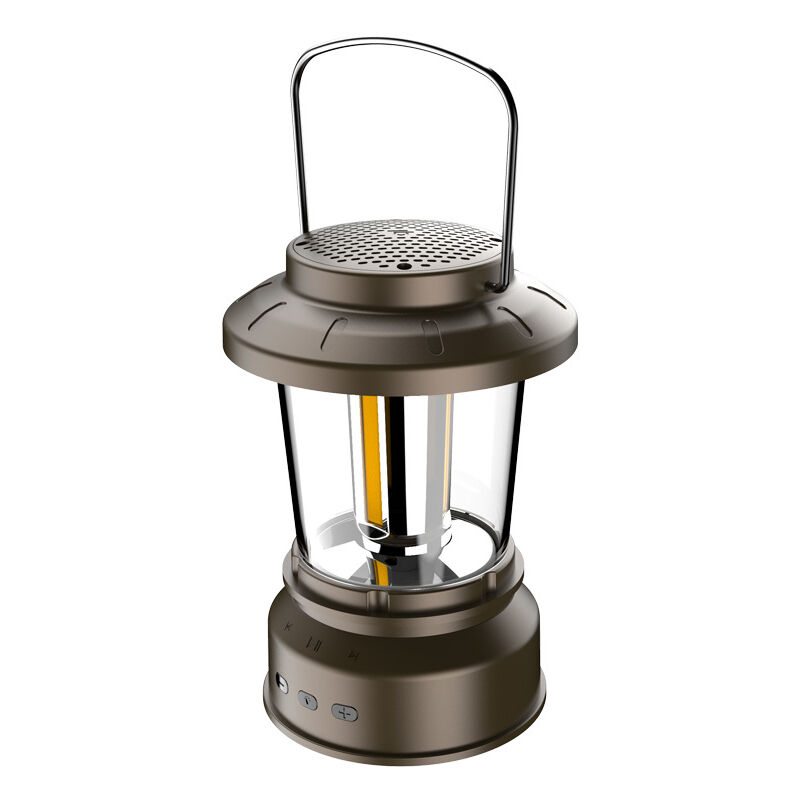 foto del prodotto gotrays lanterna da campeggio a led, lampada da campeggio ricaricabile con altoparlante bluetooth, power bank da 4000 mah, luce da campeggio