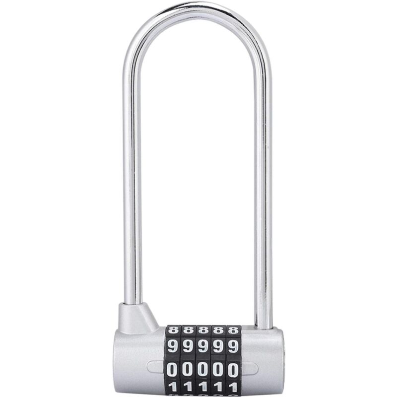 foto del prodotto gotrays lucchetto in lega con combinazione a 5 cifre, lucchetto con codice di sicurezza a forma di u, lucchetto per porta di armadietto extra