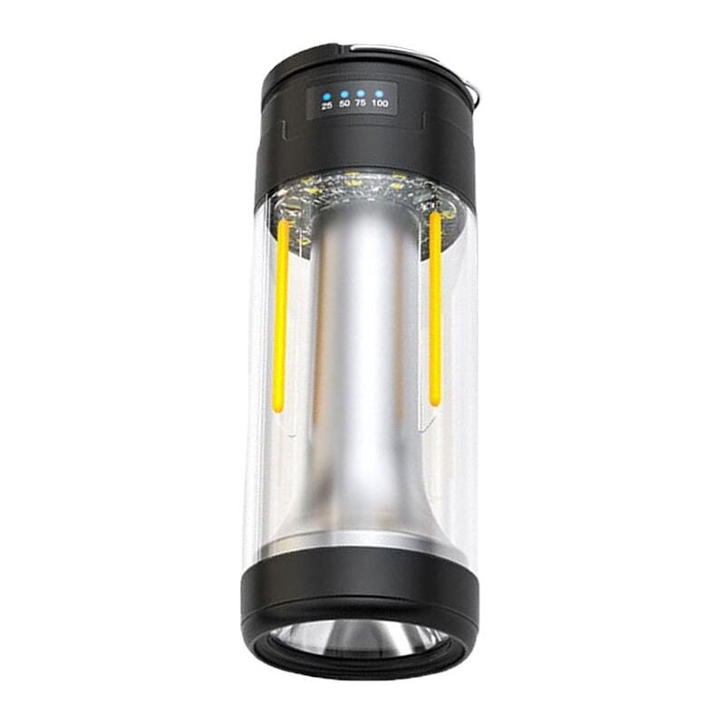 foto del prodotto gotrays luce da campeggio ricaricabile, lanterna da campeggio a led, torcia elettrica ricaricabile, luce bianca calda rossa, 4 modalit , lampada da