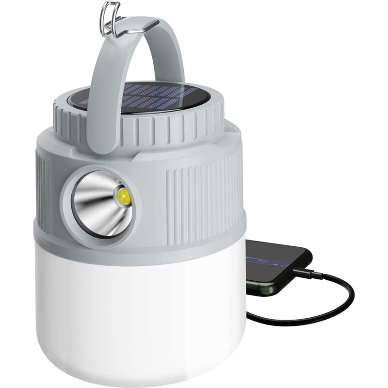 foto del prodotto gotrays luce da campeggio ricaricabile, lanterna led portatile ultra luminosa con 4 modalit di illuminazione, 4000 mah per campeggio,