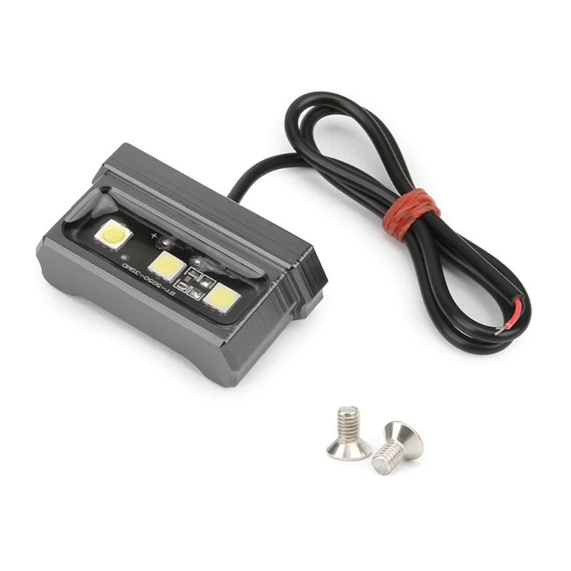 foto del prodotto gotrays luce targa moto 12v cornice decorativa luce posteriore luce numero indicatore universale accessori moto, grigio nero