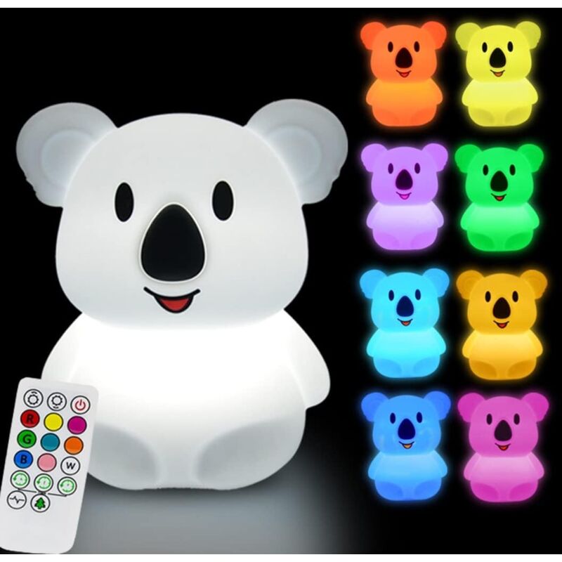 foto del prodotto gotrays luci notturne koala per bambini, lampada per cameretta, luci animali per bambine e bambini decorative, luminosit e colore regolabili