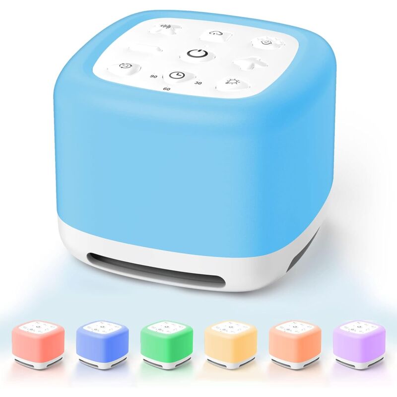 foto del prodotto gotrays macchina del rumore, 40 suoni rilassanti e macchina del rumore bianco con luce notturna per il sonno del bambino, luminosit regolabile,