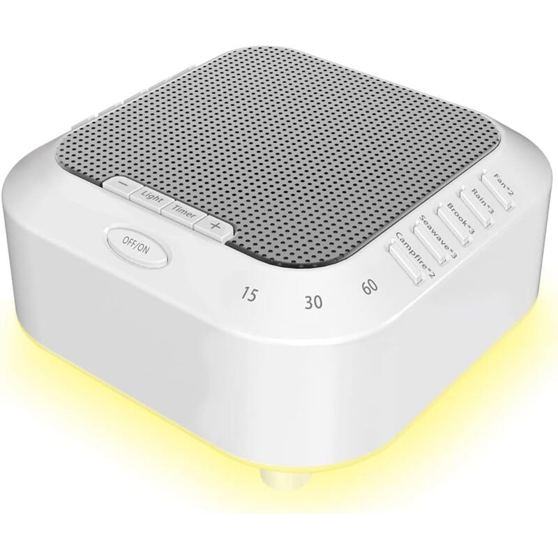 foto del prodotto gotrays macchina portatile per rumore bianco per adulti e bambini con 28 suoni rilassanti e luci notturne con timer di spegnimento, ventilatore,