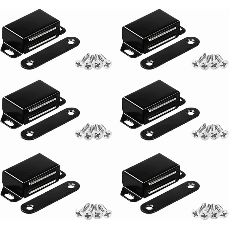 foto del prodotto gotrays magneti snappers, 6 pezzi di magneti per porte di armadi, magneti per porte in acciaio inossidabile, magneti per mobili in metallo, adatti