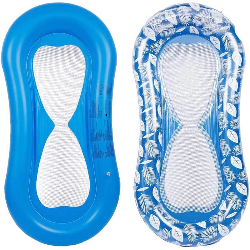 foto del prodotto gotrays materassino gonfiabile per piscina semi sommerso in rete aqua lounge con testa galleggiante, amaca galleggiante, galleggiante per piscina
