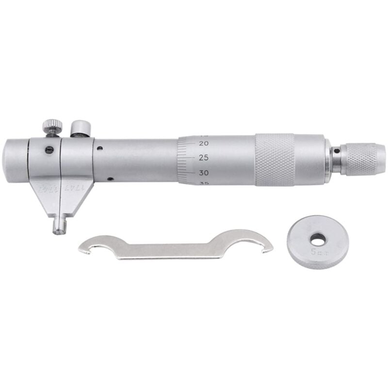 foto del prodotto gotrays micrometro interno, micrometro per fori di alesaggio diametro interno 5 30 mm calibro calibro 0,01 mm precisione, lettura ripetibile, per