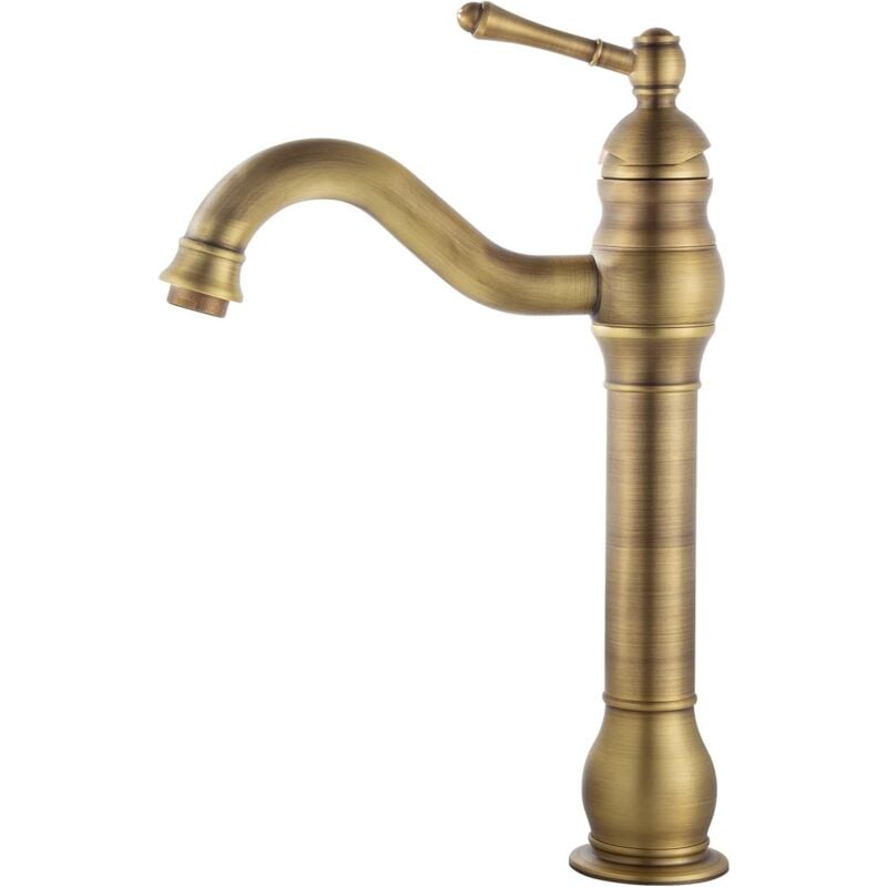 foto del prodotto gotrays miscelatore monocomando per lavabo in ottone anticato rubinetto per lavabo da bagno girevole a 360 miscelatore per lavabo in ottone