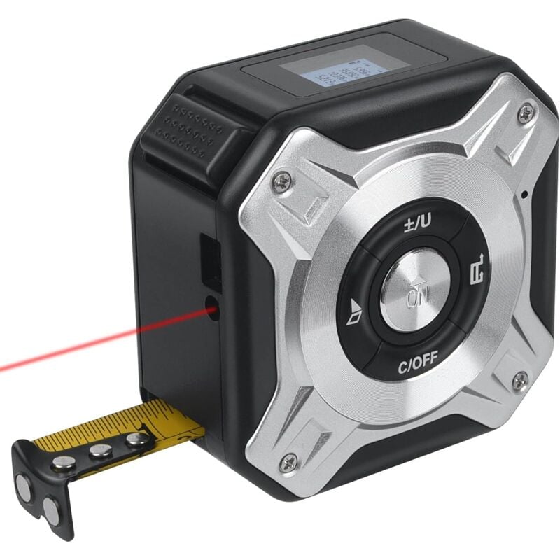 foto del prodotto gotrays misuratore di nastro laser 2 in 1, nastro laser ricaricabile da 40 m e 5 m, retroilluminazione lcd ricaricabile tramite usb, display