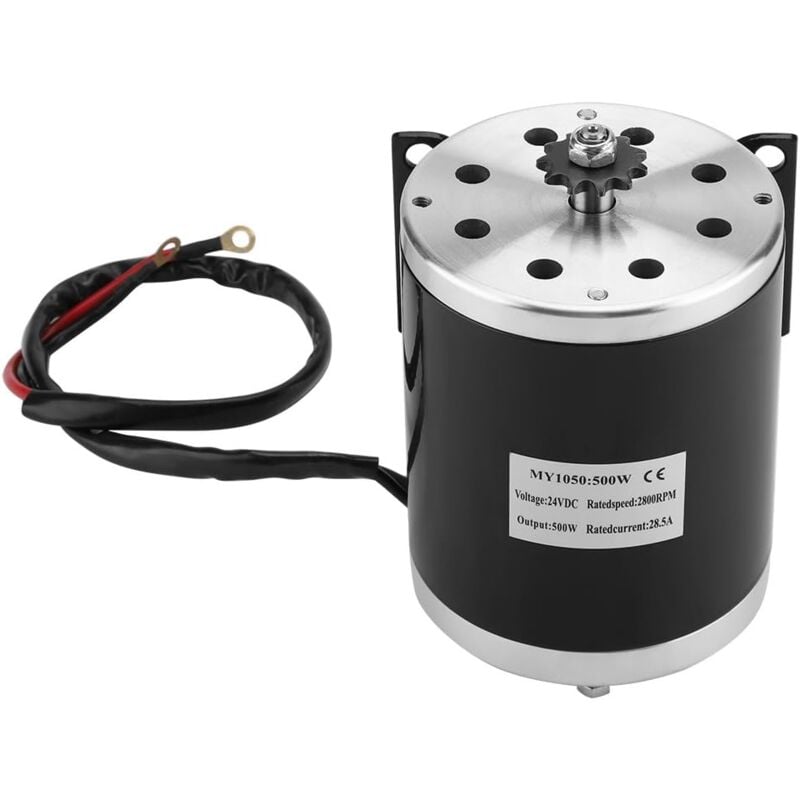 foto del prodotto gotrays motore elettrico spazzolato, motore elettrico dc 24v da 500 w per scooter elettrico fai da te, e bike, kart elettrico