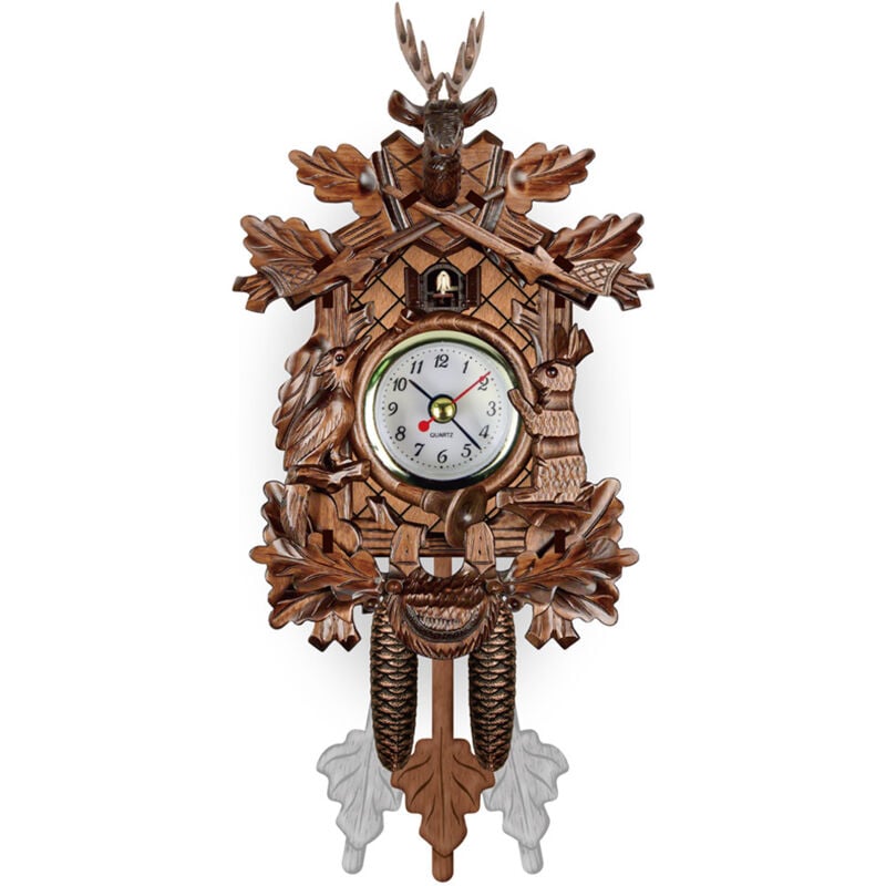 foto del prodotto gotrays orologio a cuc in legno con pendolo orologio da parete decorazione per soggiorno camera da letto bar ristorante hotel, cm301