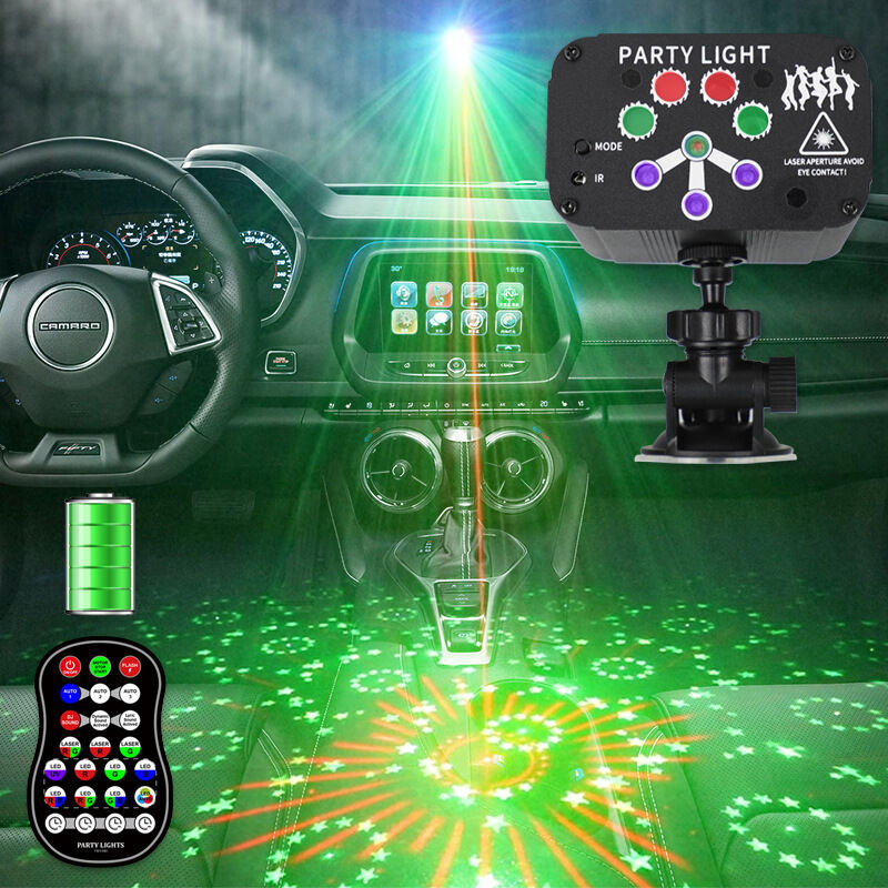 foto del prodotto gotrays palla da discoteca con telecomando wireless e cavo usb luce per feste a led con controllo vocale rotazione a 360 per halloween,