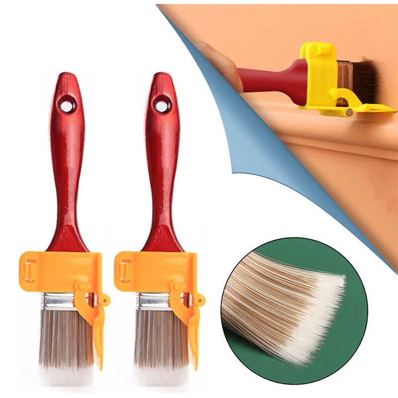 foto del prodotto gotrays pennello per pittura, pennello multifunzione per rifinitura manuale, 3,8 x 20,8 cm, colore piatto, personaggi da parete, pareti interne,