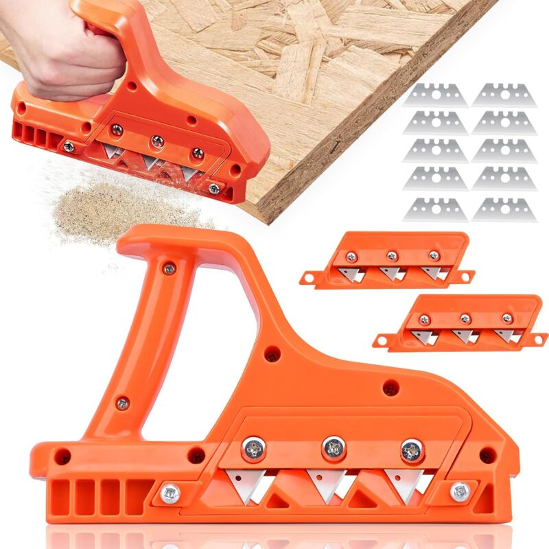 foto del prodotto gotrays pialla per cartongesso, 45 60 , pi dieci lame, utensile per piallatura per lavorazione del legno, pialla manuale per cartongesso,