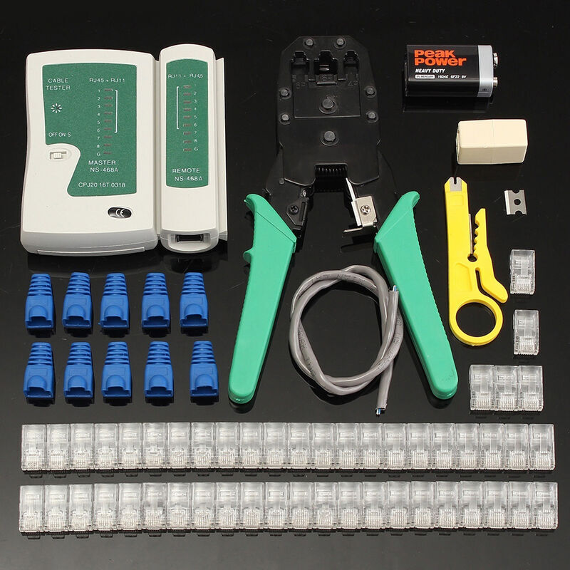 foto del prodotto gotrays pinza per cavi di rete, pinza crimpatrice, kit rj45, con batteria
