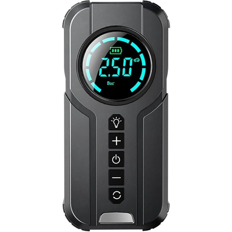 foto del prodotto gotrays - pompa gonfiabile per pneumatici, compressore d'aria elettrico, mini pompa portatile per pneumatici per auto, gonfiatore di ricarica portatile, pressione preimpostata, batteria da 6000 mah, per auto e