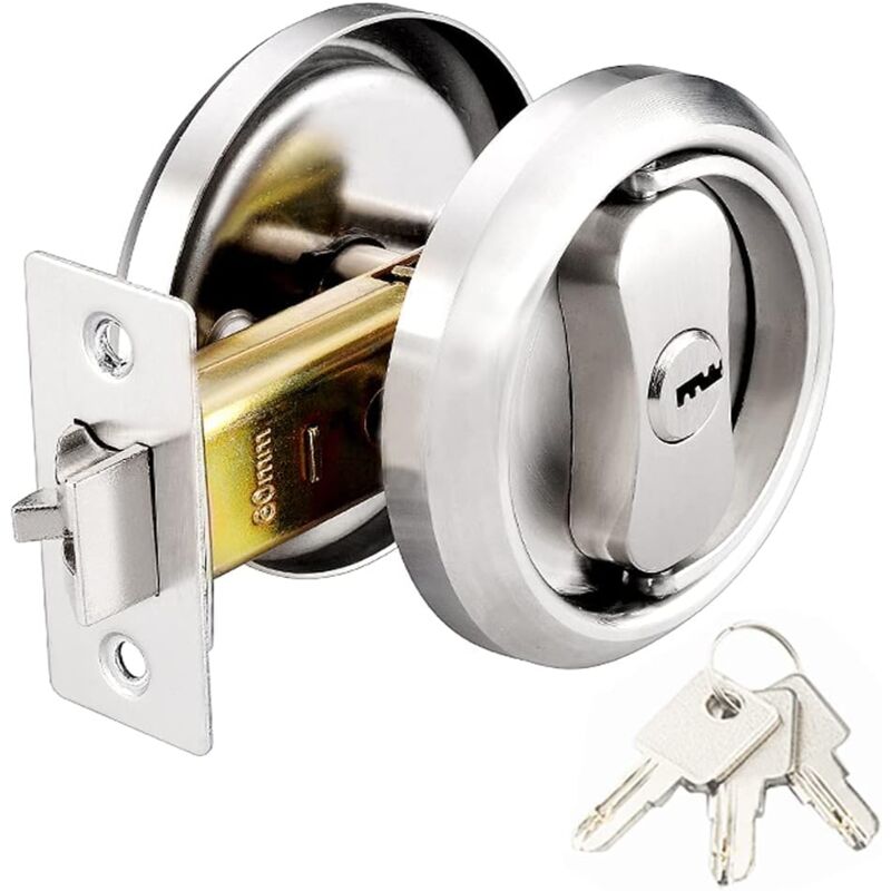 foto del prodotto gotrays porta tascabile rotonda, con 3 chiavi, acciaio inossidabile 304, per letto, kit, bagno, lavanderia