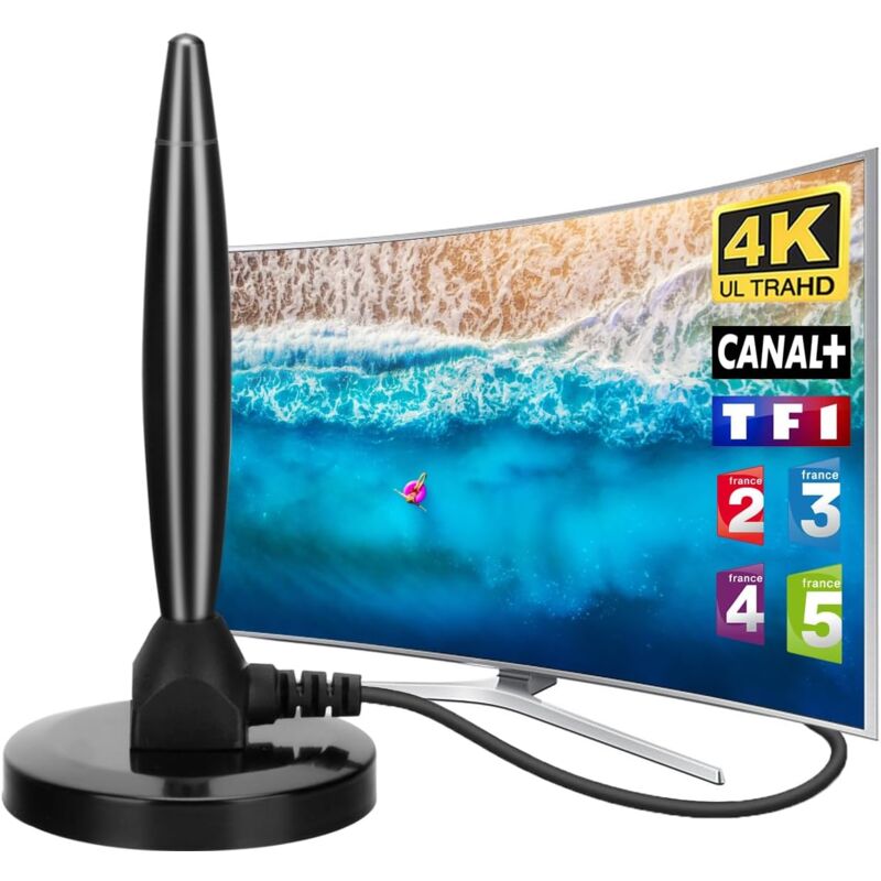 foto del prodotto gotrays potente antenna tv interna tnt hd 2024 ultima antenna tv interna con amplificatore di segnale ad alto guadagno ricezione a lungo raggio