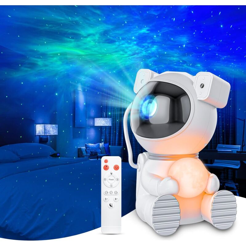 foto del prodotto gotrays proiettore di luce per astronauti, proiettore di galassie per camera da letto, proiettore di stelle con luce lunare, luce notturna a led