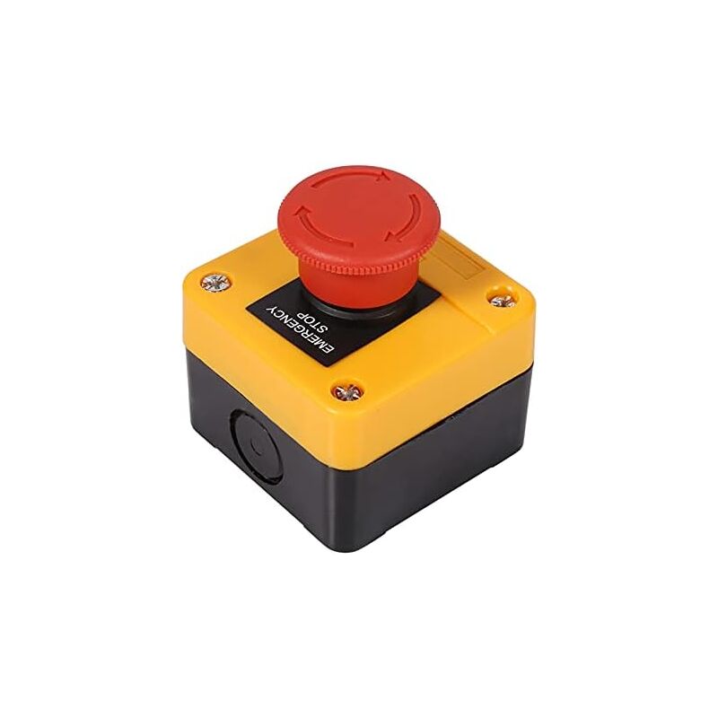 foto del prodotto gotrays pulsante di arresto di emergenza, interruttore a pulsante 660v 10a interruttore di arresto istantaneo alloggiamento in plastica pulsante di