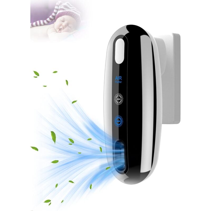 foto del prodotto gotrays purificatore d aria ionizzatore, purificatore d aria plug in, ionizzatore d aria per casa, camera da letto e bagno per pulire odori,