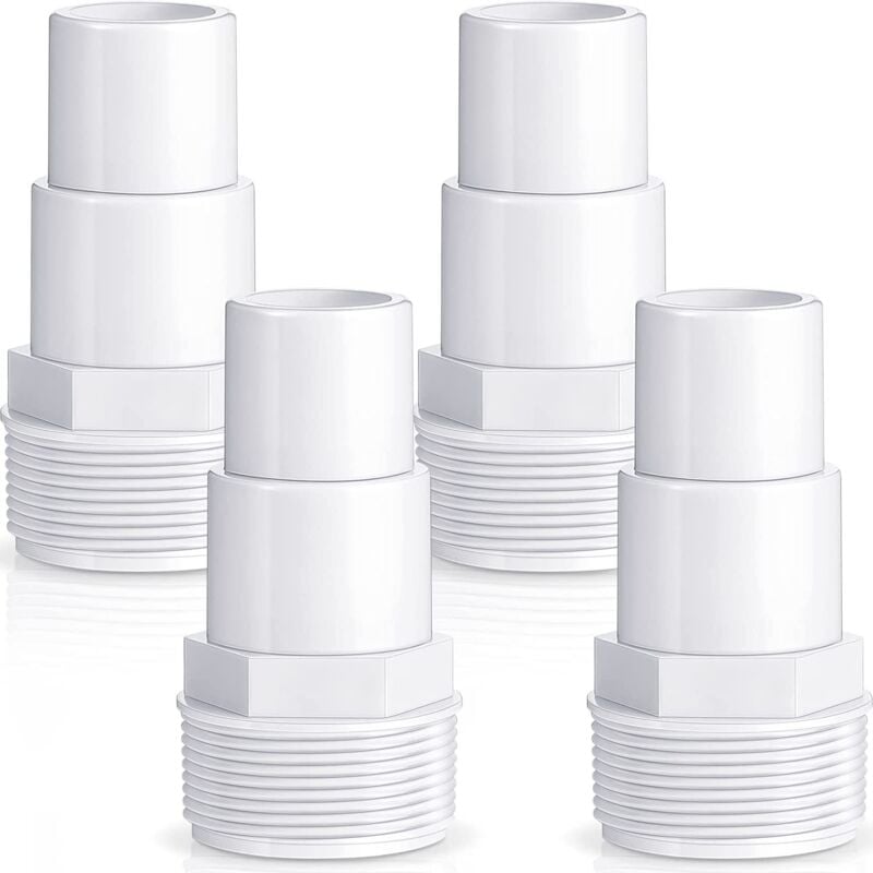 foto del prodotto gotrays raccordi per tubi in pvc raccordi di ricambio in pvc da 1 1 2 o 1 1 4 set di 4 raccordi per pompe, filtri e skimmer per piscine fuori