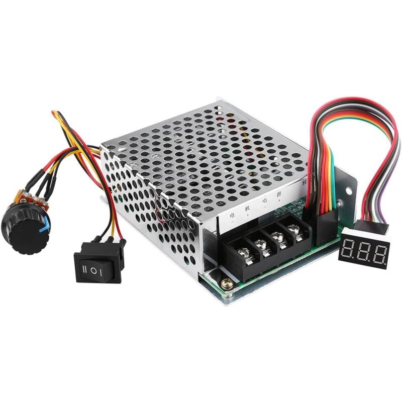 foto del prodotto gotrays regolatore di velocit del motore dc, regolatore di velocit del motore reversibile con display digitale dc10v 55v
