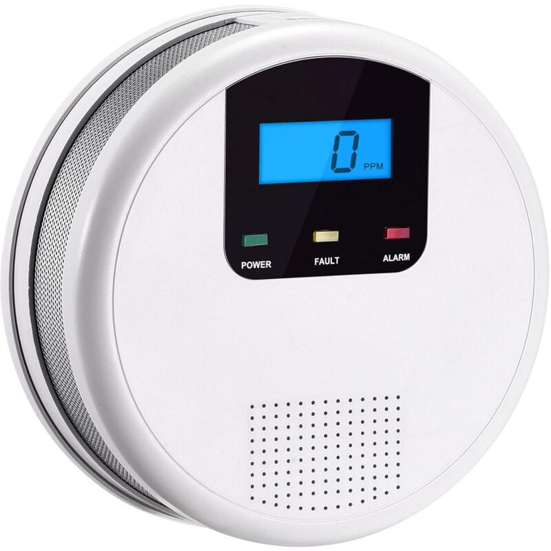 foto del prodotto gotrays rilevatore di monossido di carbonio, allarme per monossido di carbonio con pulsante di prova e indicatore di stato a led, rilevatore di co