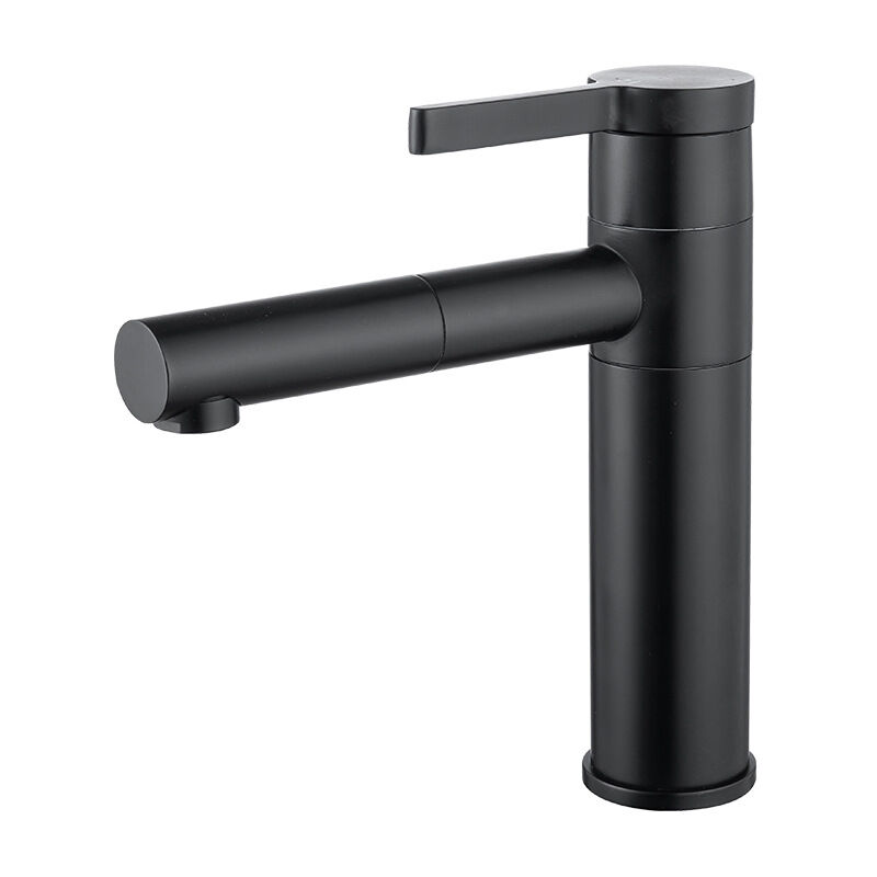 foto del prodotto gotrays rubinetti per lavabo da bagno miscelatore per lavabo con beccuccio girevole a 360 rubinetti per acqua calda e fredda, nero