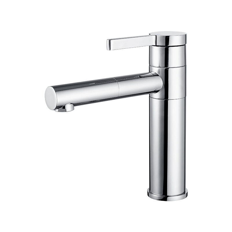 foto del prodotto gotrays rubinetti per lavabo da bagno rubinetto miscelatore per lavabo con rotazione a 360 rubinetti per acqua calda e fredda, argento
