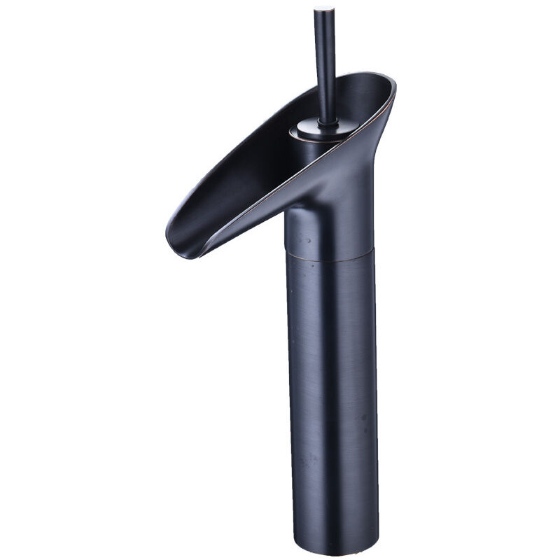 foto del prodotto gotrays rubinetti per lavabo in ottone, rubinetto per bagno a cascata, rubinetto per acqua calda e fredda, miscelatore per lavabo con maniglia