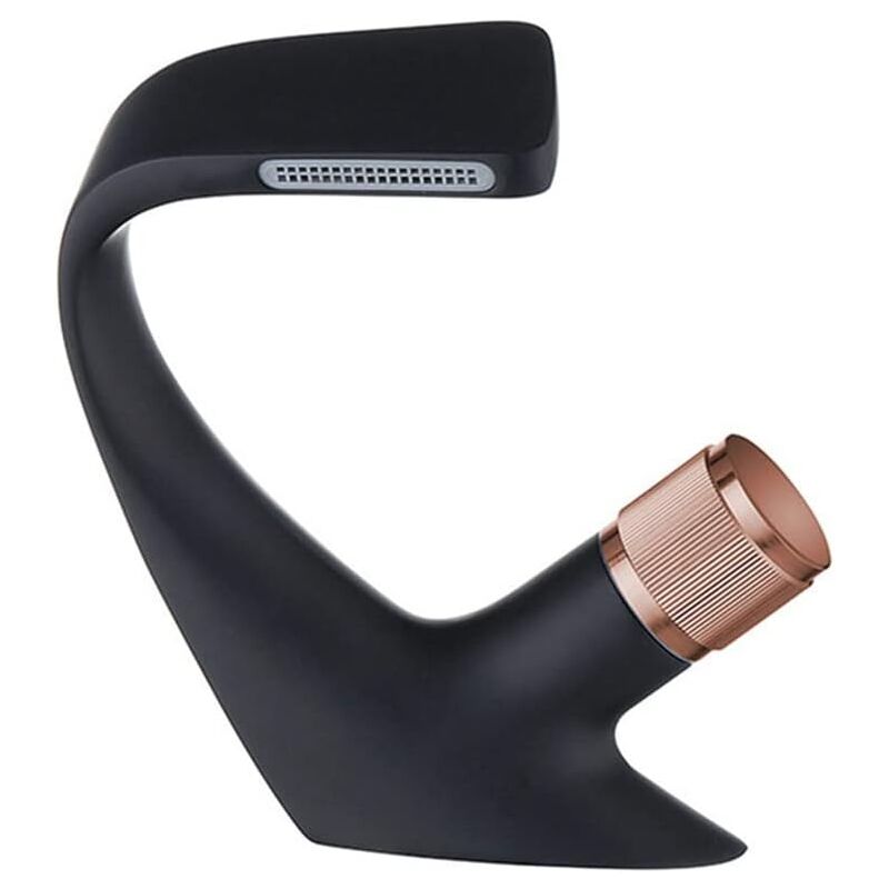 foto del prodotto gotrays rubinetto miscelatore per acqua calda e fredda a cascata per bagno con maniglia zigrinata, in ottone opaco cromo, rosa e nero