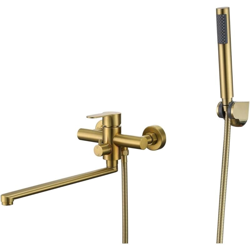 foto del prodotto gotrays rubinetto per bagno miscelatore monocomando per doccia con doccetta rubinetto per vasca miscelatore per vasca a vista con supporto a parete