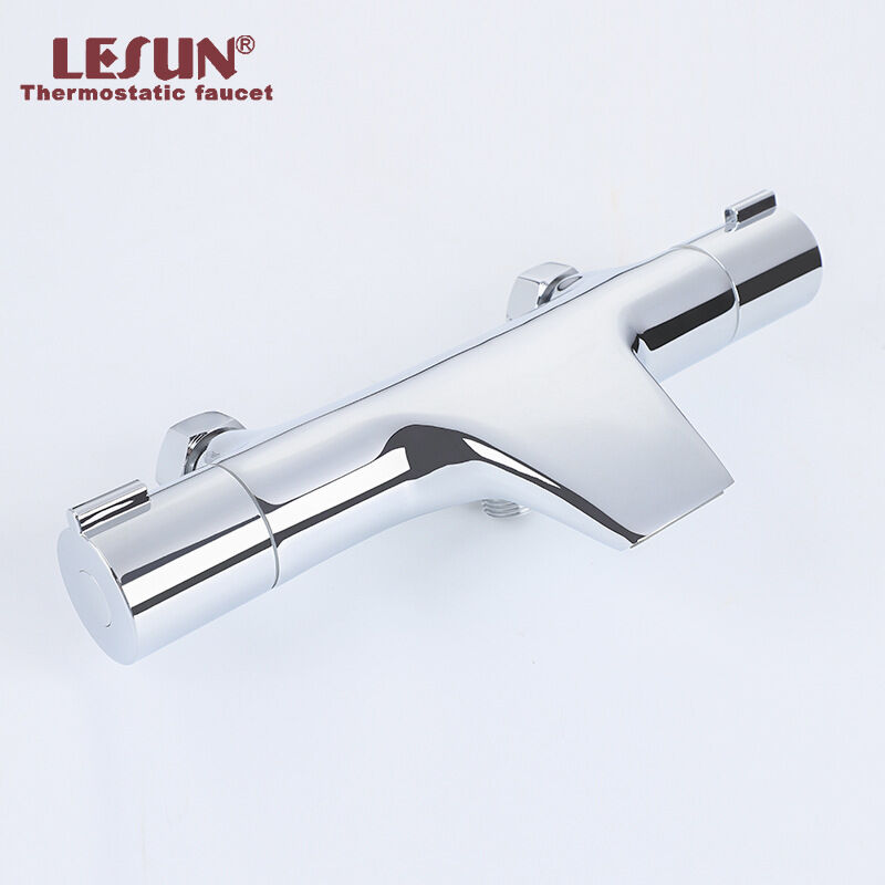 foto del prodotto gotrays rubinetto per vasca da bagno a cascata termostatico cromato, rubinetto per doccia da bagno, ottone resistente, argento, progettato per