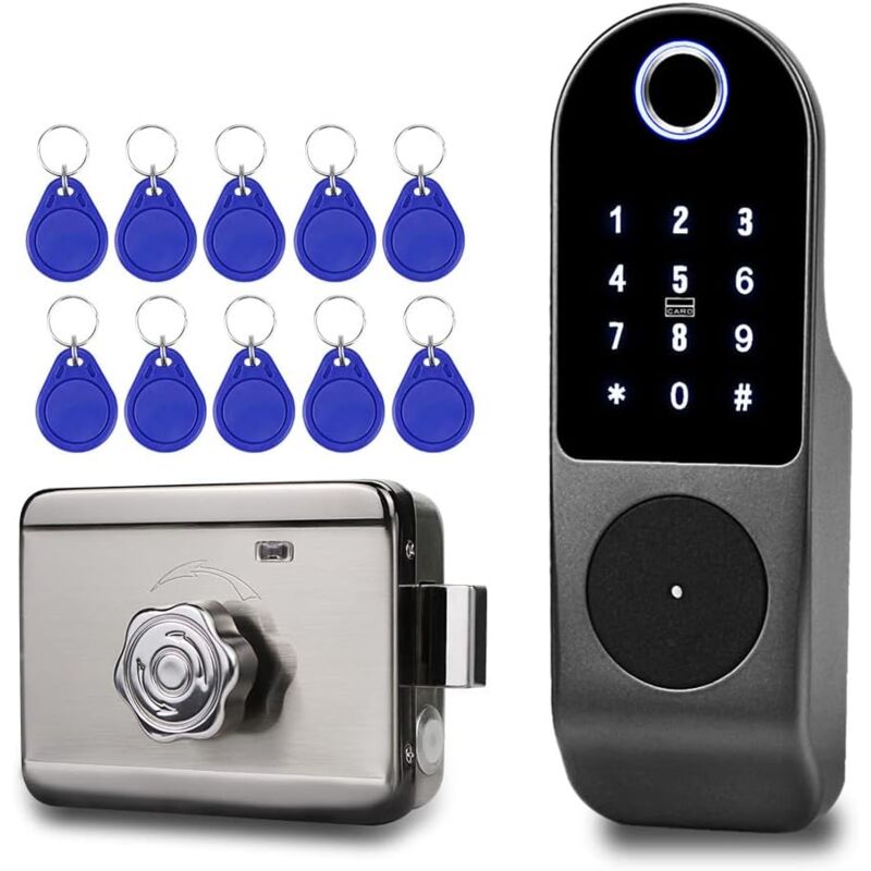 foto del prodotto gotrays serratura elettronica intelligente con impronta digitale biometrica con password virtuale wechat qr code serratura con impronta digitale