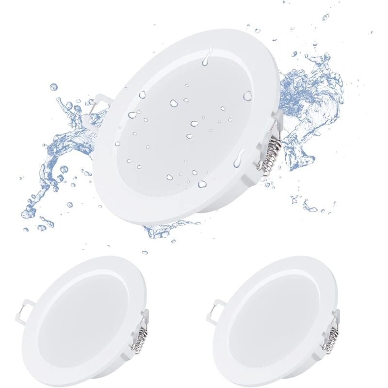 foto del prodotto gotrays set di 3 faretti da incasso a led, 9 w, apertura da 3,5 , 90 105 mm, lunghezza frontale 118 mm, faretto da incasso rotondo per