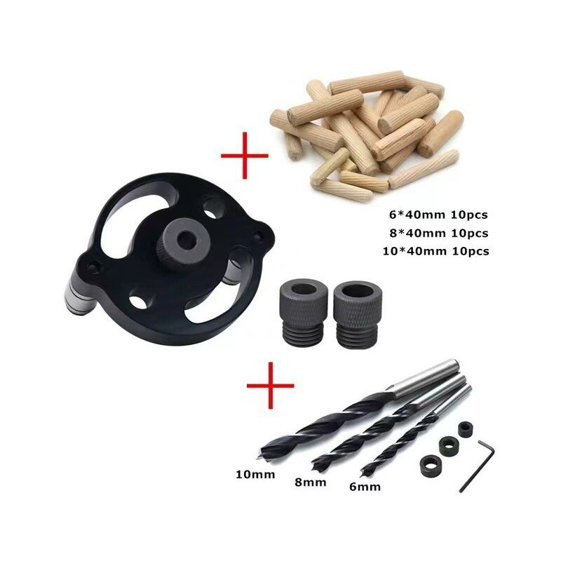 foto del prodotto gotrays set di 41 pezzi di guida per tasselli autocentranti, guida per trapano per tasselli, guida per trapano per lavorazione del legno da 7 cm,