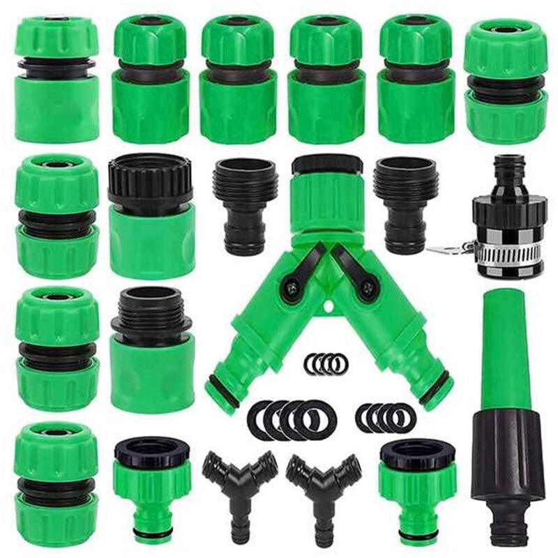 foto del prodotto gotrays set di connettori per tubi flessibili da giardino, tubo telescopico per autolavaggio, ciuccio, connettore rapido, set di pistole a getto