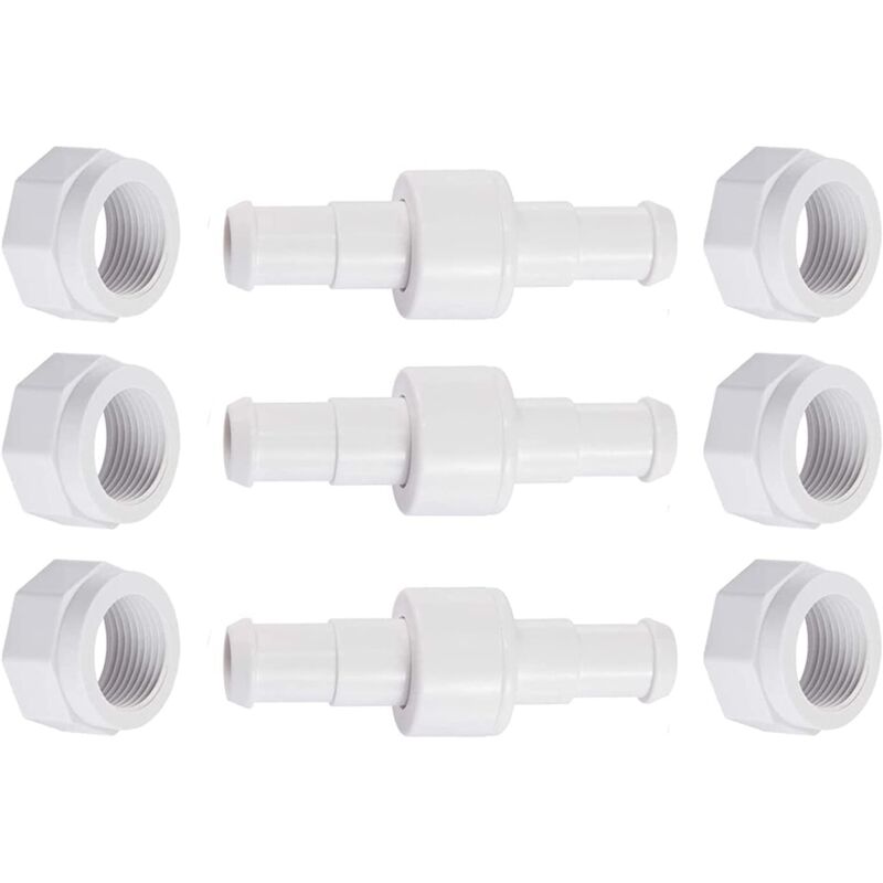 foto del prodotto gotrays set di tre tubi flessibili girevoli d20 con dadi d15 compatibili con zodiac polaris 280, 380, 180 ricambi pulitori per piscine