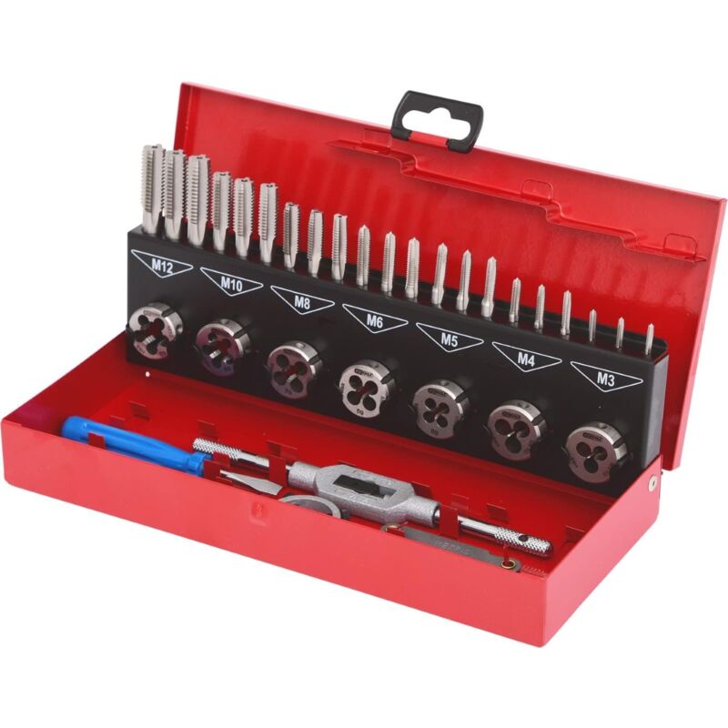 foto del prodotto gotrays set di utensili per maschi e filiere 32 pezzi