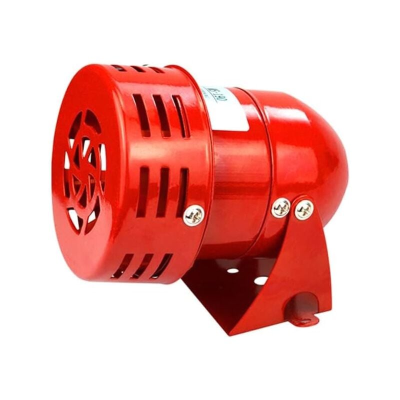 foto del prodotto gotrays sirena di allarme esterna potente da 220 v, 120 db, con motore rosso, sirena in metallo, allarme per barche industriali, 25 w, 50 ma